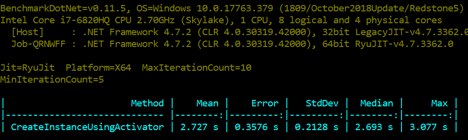 Non-Pool Benchmark